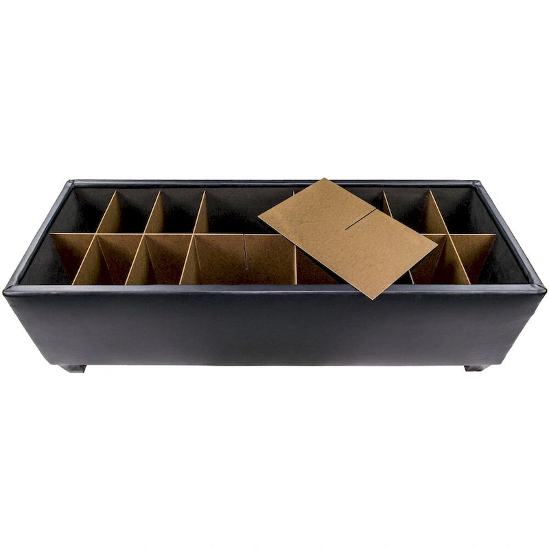 The Sole Secret Retro Dark Grey Vinyl Shoe Storage Bench