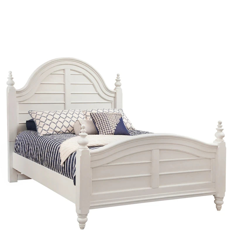 Roanoke Dove White Panel Bed