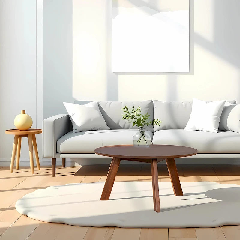 Canton Round Acacia Wood Coffee Table by Christopher Knight Home