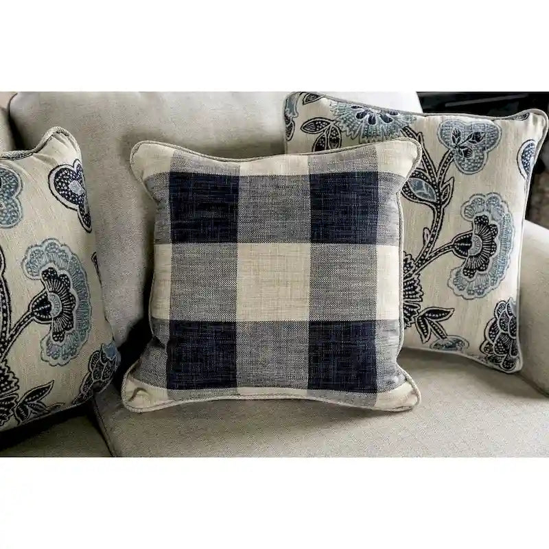 Stormy Thistle Transitional Ivory Fabric 2-Piece Living Room Set by Furniture of America