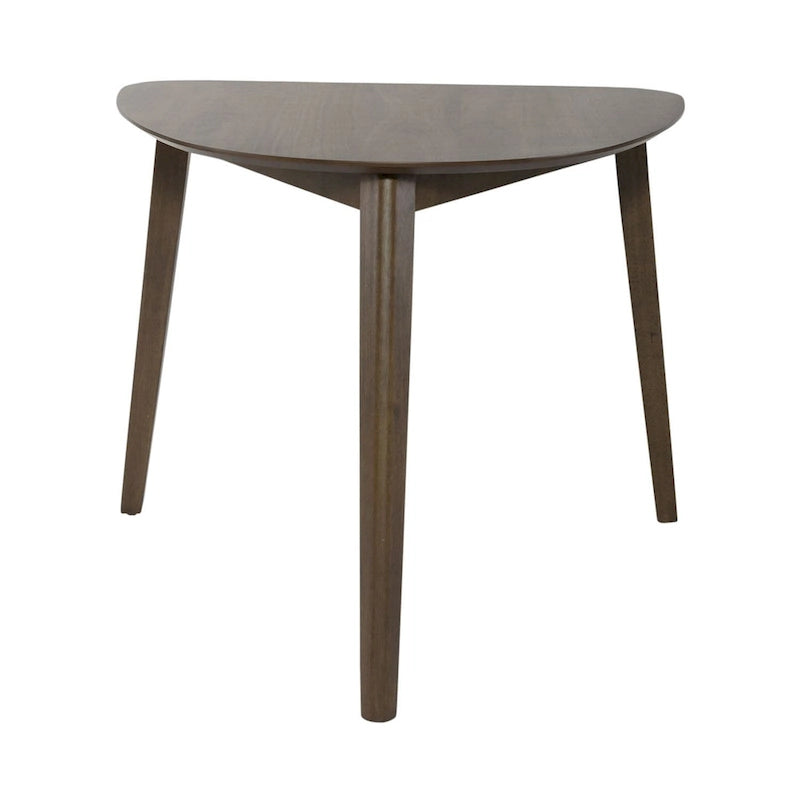 Space Savers Satin Walnut 4 Piece Triangle Table Set