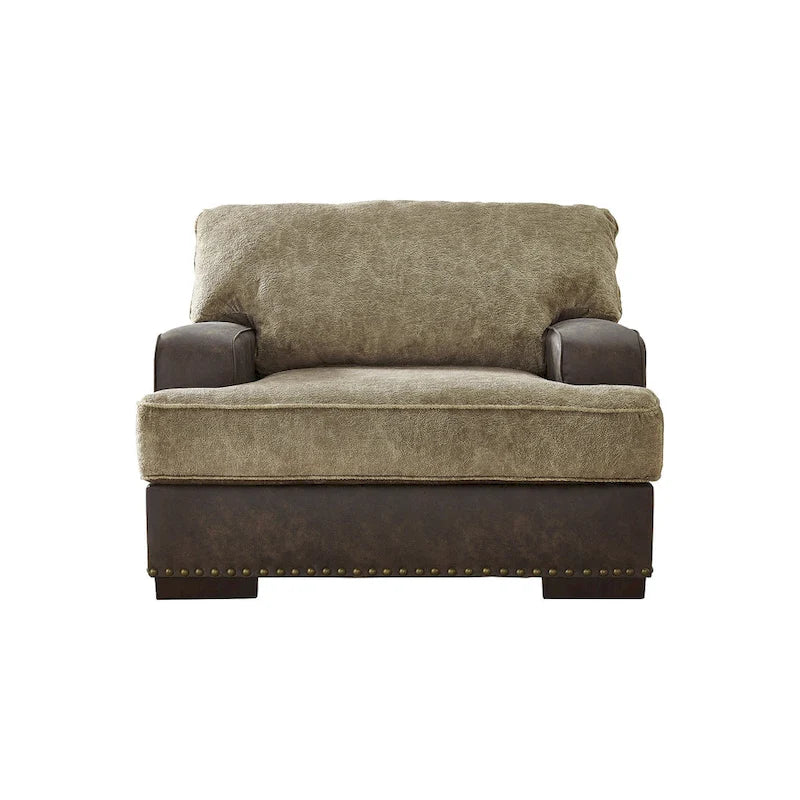 Signature Design by Ashley Alesbury Chocolate Chair and a Half - 49W x 44D x 40H