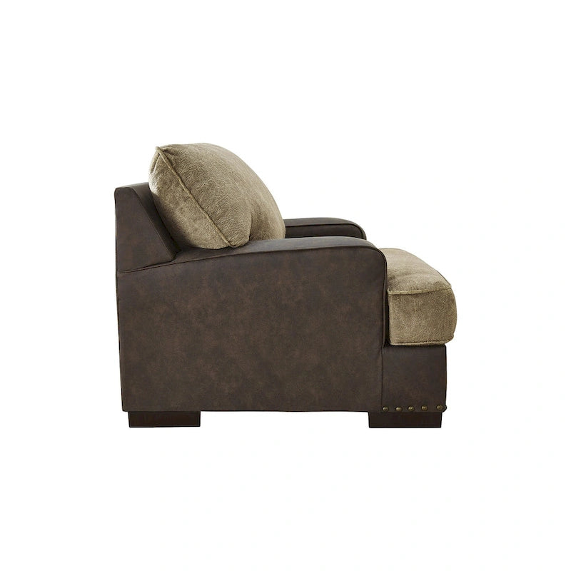 Signature Design by Ashley Alesbury Chocolate Chair and a Half - 49W x 44D x 40H