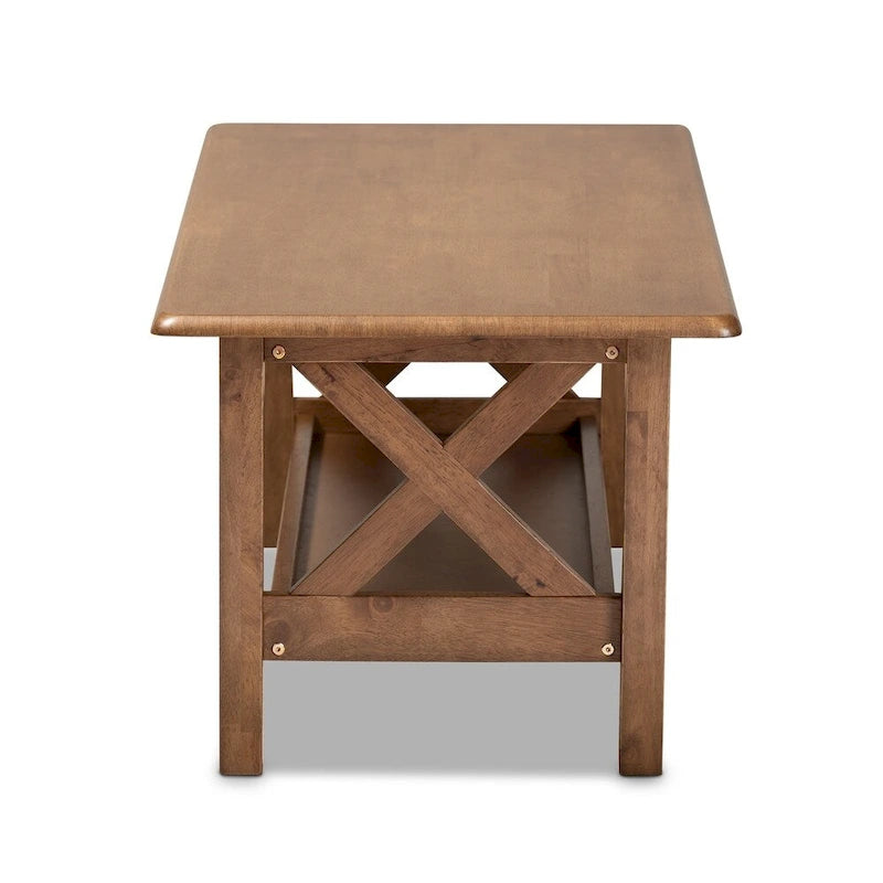 Copper Grove Ruanbay Walnut Brown Coffee Table