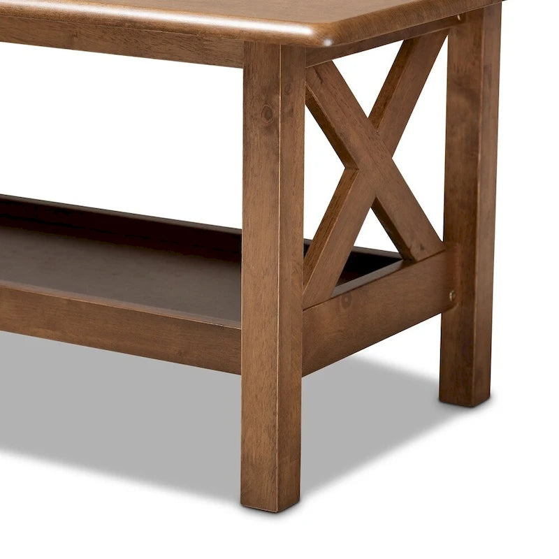 Copper Grove Ruanbay Walnut Brown Coffee Table