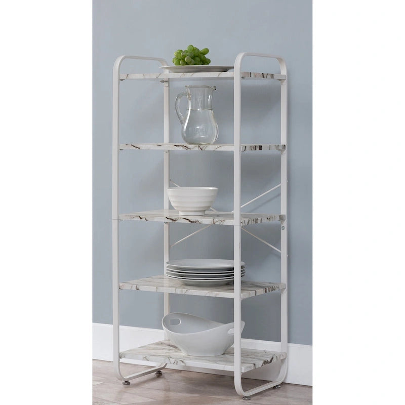 Transitional Baker's Rack-White