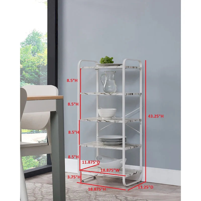 Transitional Baker's Rack-White