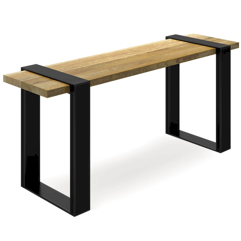 WYNDENHALL Marta SOLID MANGO WOOD 42 inch Wide Industrial Contemporary Bench in Natural - 42 Inches wide
