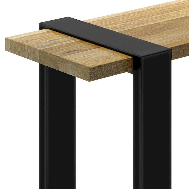 WYNDENHALL Marta SOLID MANGO WOOD 42 inch Wide Industrial Contemporary Bench in Natural - 42 Inches wide