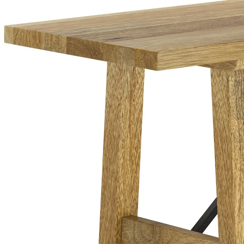 WYNDENHALL Jake SOLID MANGO WOOD 47 inch Wide Industrial Contemporary Bench in Natural - 14 d x 47 w x 17 h