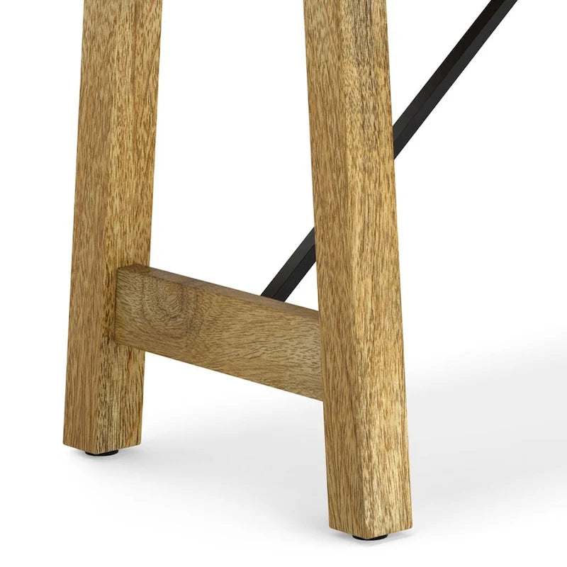 WYNDENHALL Jake SOLID MANGO WOOD 47 inch Wide Industrial Contemporary Bench in Natural - 14 d x 47 w x 17 h