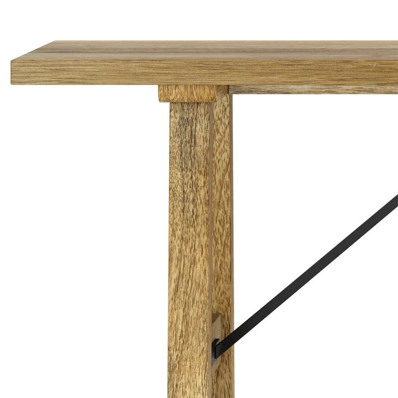 WYNDENHALL Jake SOLID MANGO WOOD 47 inch Wide Industrial Contemporary Bench in Natural - 14 d x 47 w x 17 h
