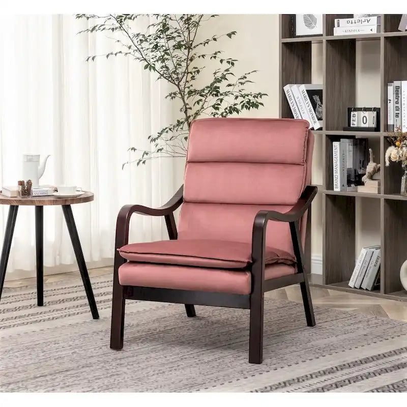 Clovis 24.8 Wide Mid-Century Modern Velvet Armchair