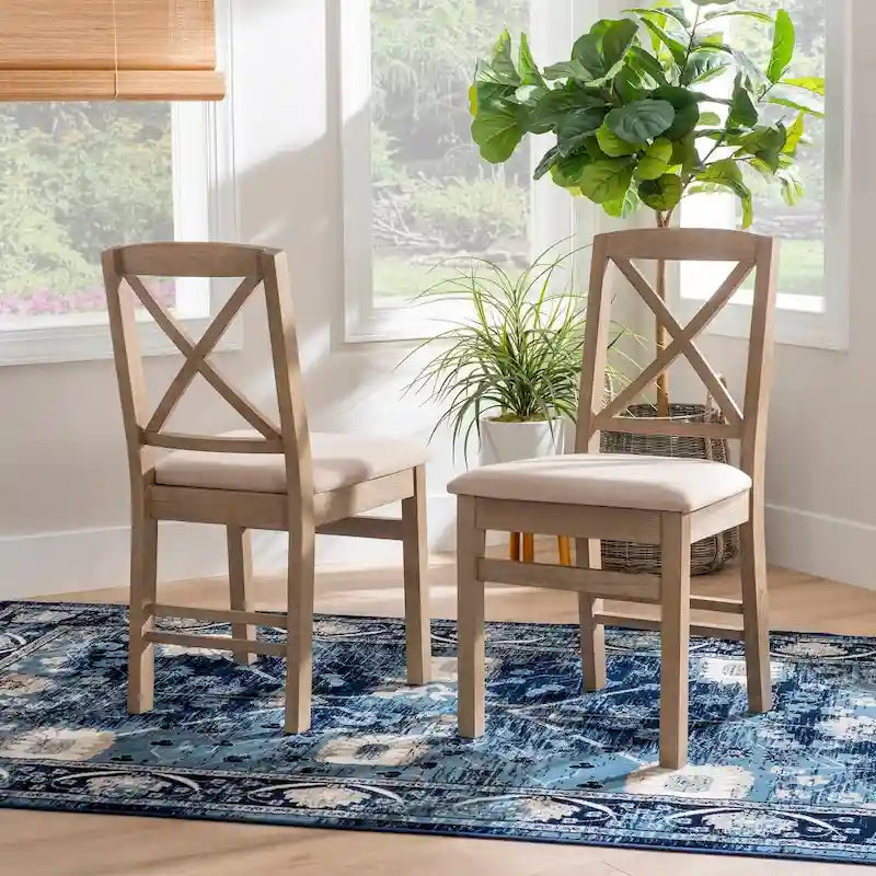 Chaise de salle à manger à dossier en X
