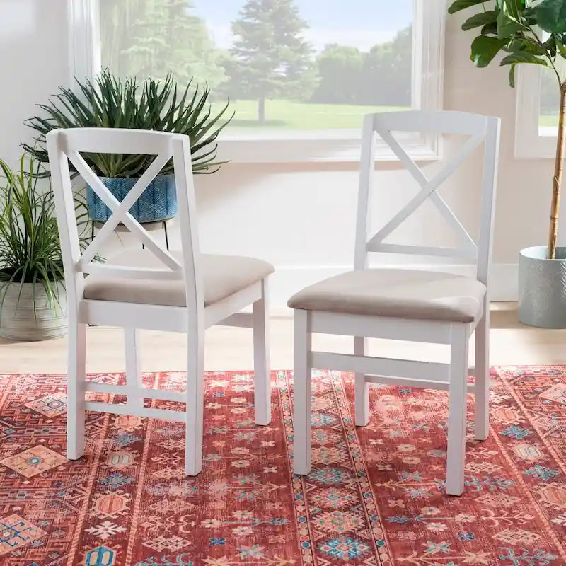 Chaise de salle à manger à dossier en X