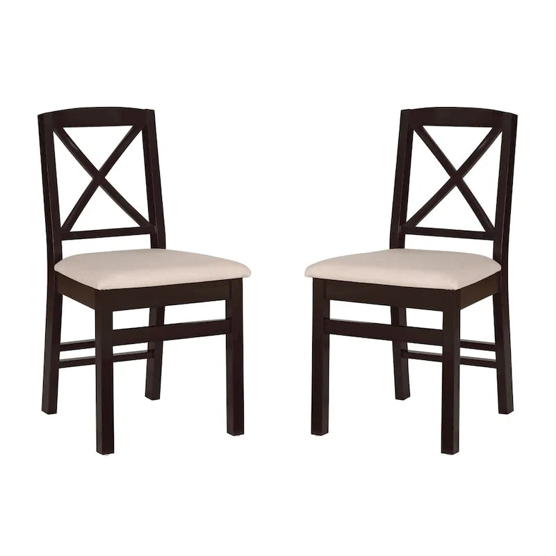 Chaise de salle à manger à dossier en X