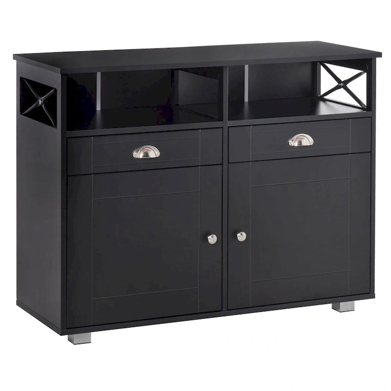 HOMCOM Sideboard Buffet Storage Cabinet Server Console Table with Drawers for Living Room, Dining Room