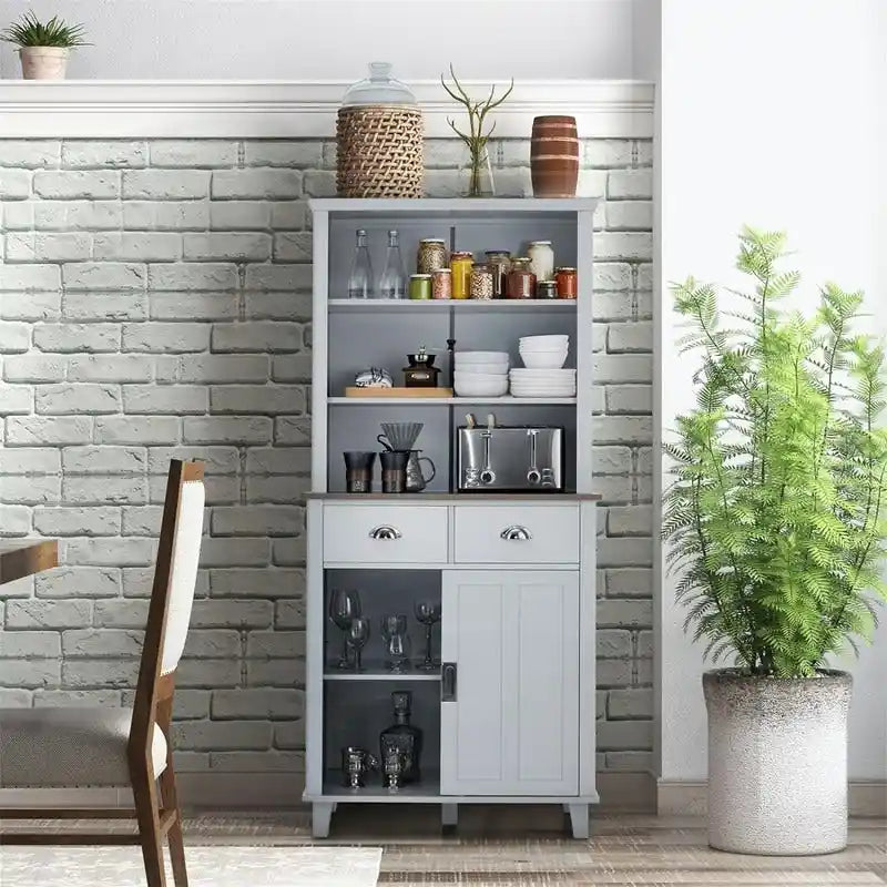 Kitchen Pantry Storage Cabinet - 19D x 30W x 67H