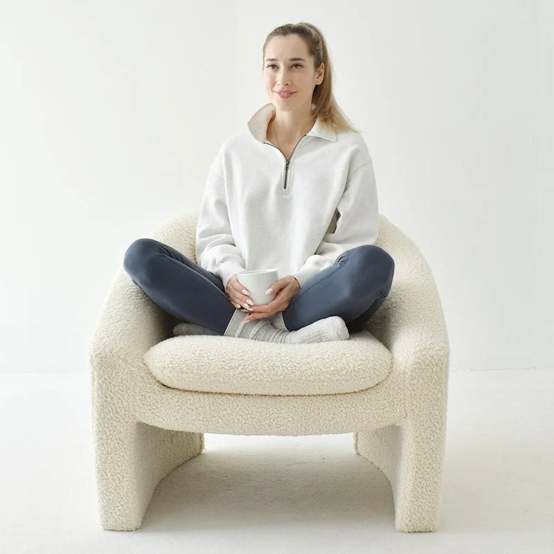 Upholstered Barrel Accent Chair