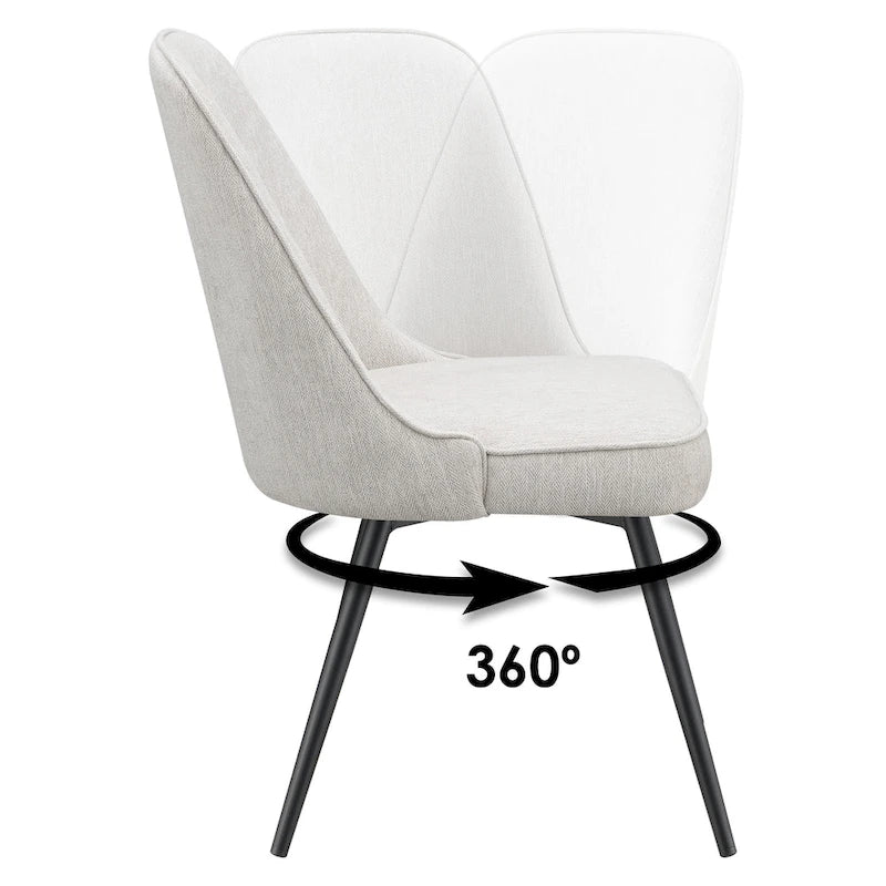 Fauteuil pivotant moderne avec assise rembourrée
