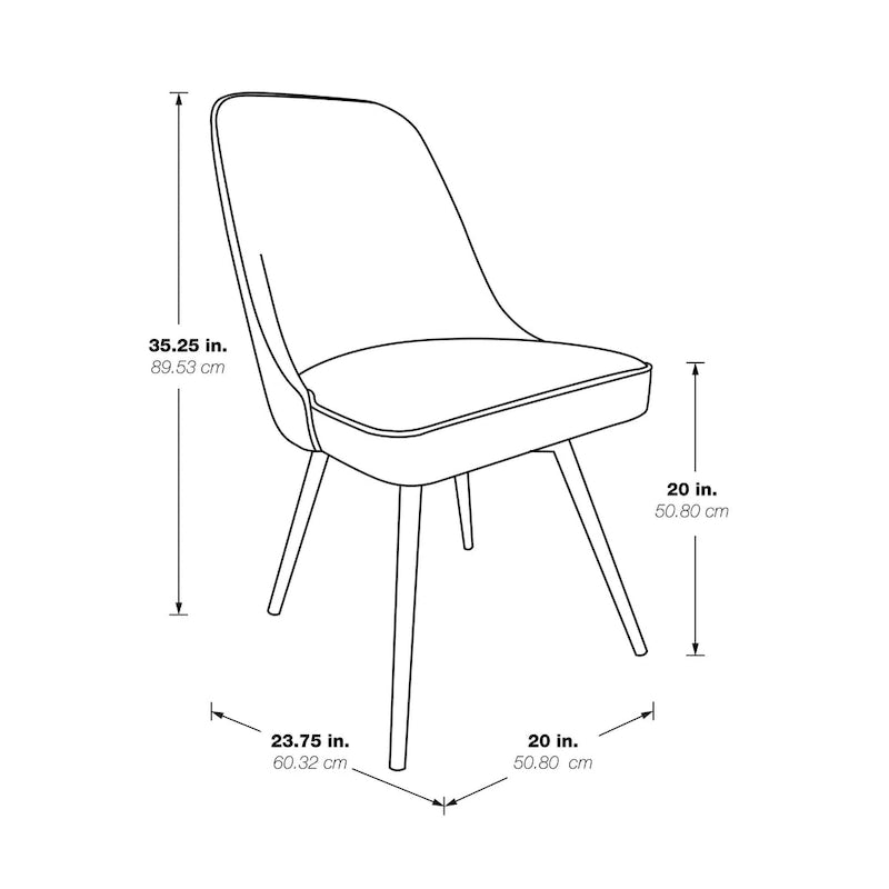 Fauteuil pivotant moderne avec assise rembourrée