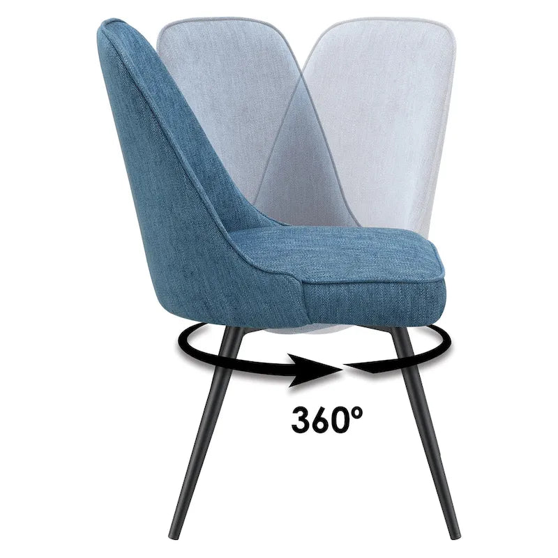 Fauteuil pivotant moderne avec assise rembourrée