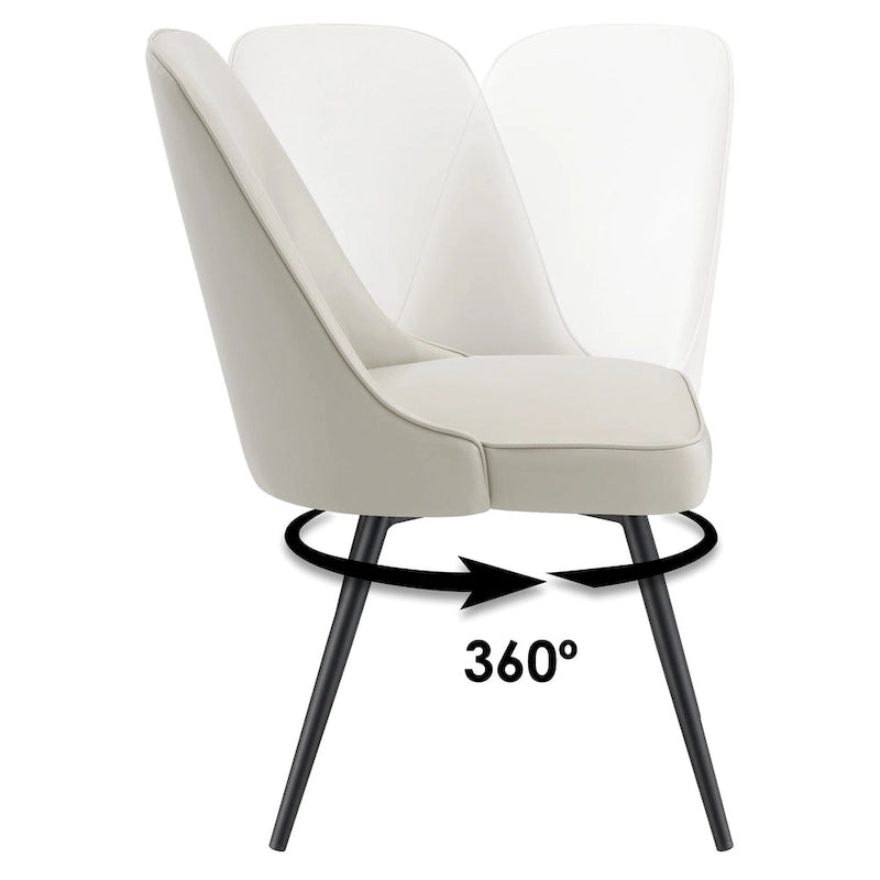 Fauteuil pivotant moderne avec assise rembourrée