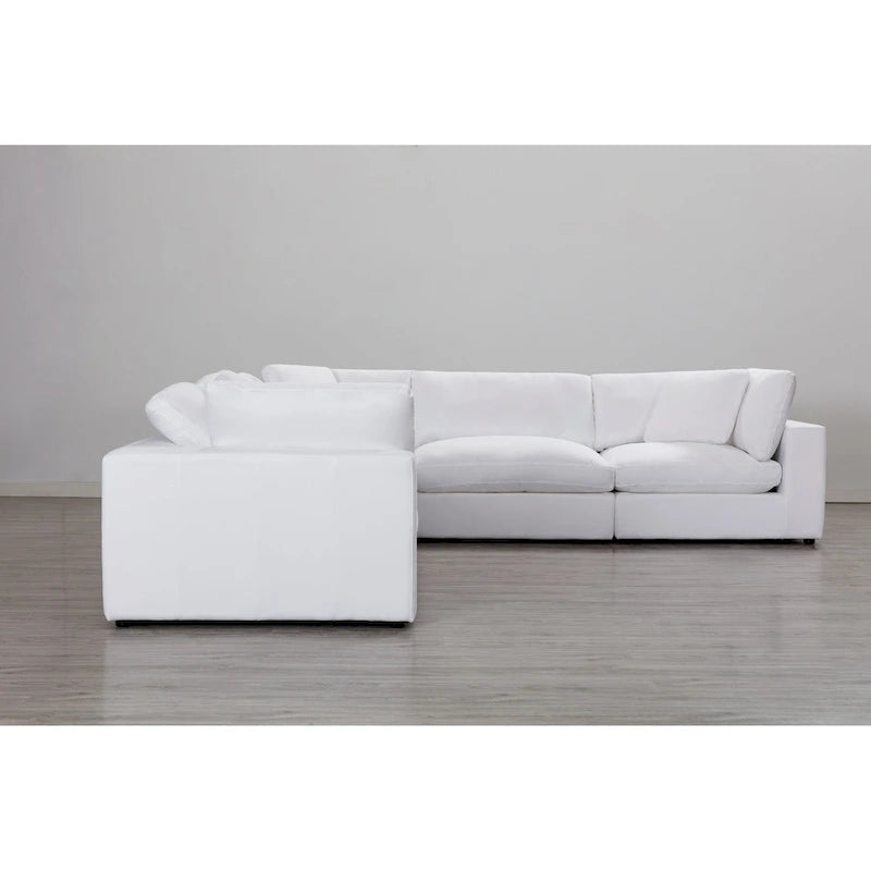 Roundhill Furniture Rivas Contemporary Feather Fill 5-Piece Modular Sectional Sofa
