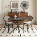 Modern Cross Leg Round Dining Table ,Two Piece Removable Top