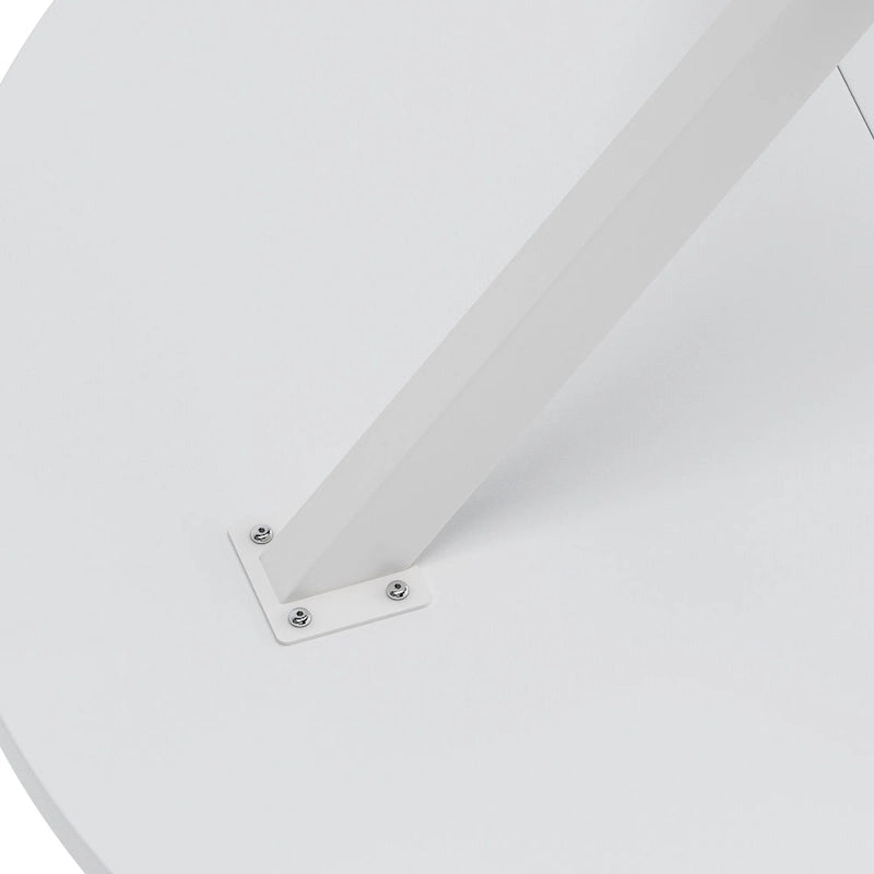 Modern Cross Leg Round Dining Table ,Two Piece Removable Top