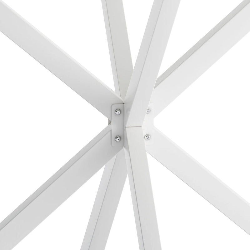 Modern Cross Leg Round Dining Table ,Two Piece Removable Top