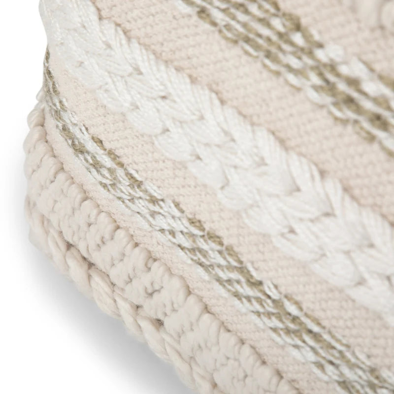 Pouf carré bohème en motif tissé à la main