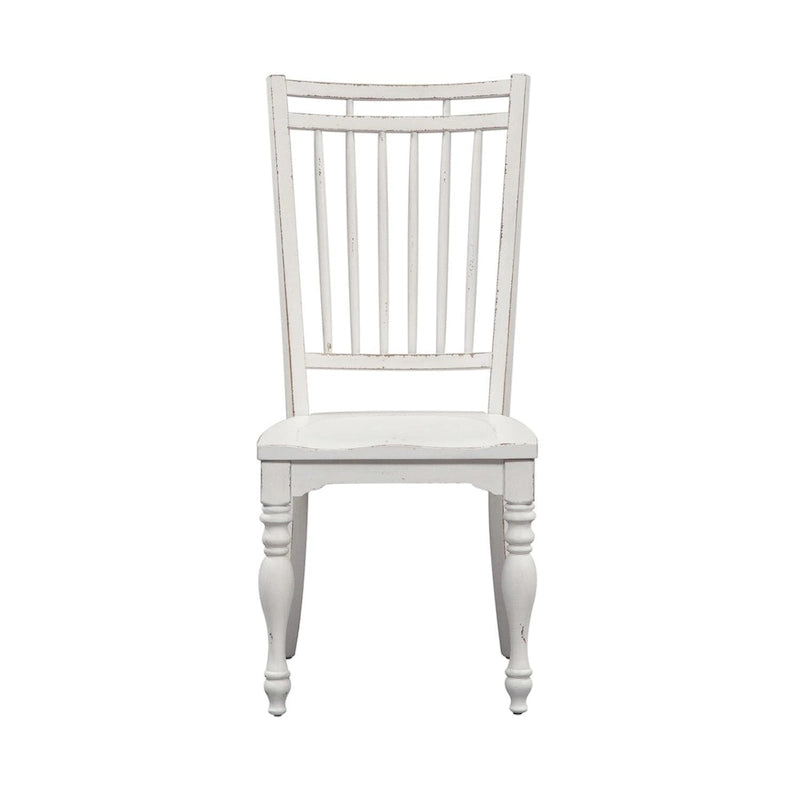 Magnolia Manor Antique White Weathered Bark Spindle Back Side Chair (Set of 2)