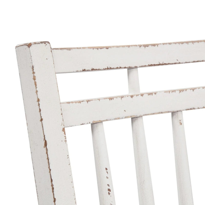 Magnolia Manor Antique White Weathered Bark Spindle Back Side Chair (Set of 2)