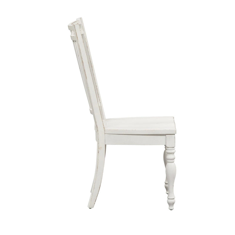 Magnolia Manor Antique White Weathered Bark Spindle Back Side Chair (Set of 2)