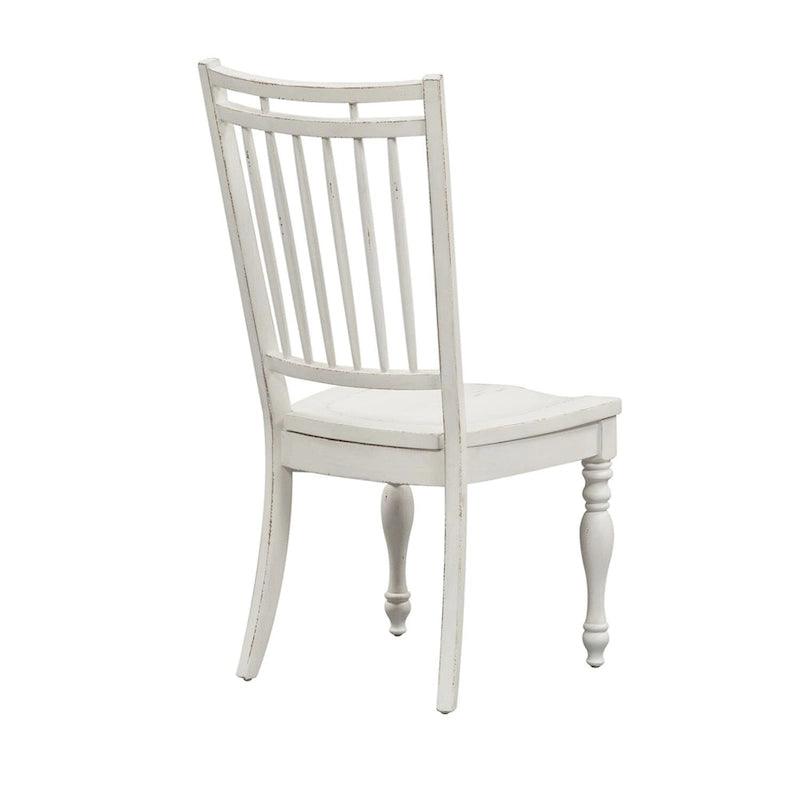 Magnolia Manor Antique White Weathered Bark Spindle Back Side Chair (Set of 2)