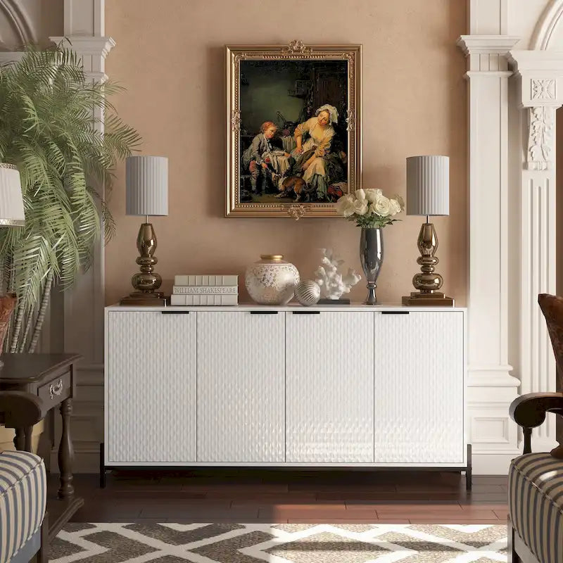 Buffets accent à 4 portes avec finition brillante