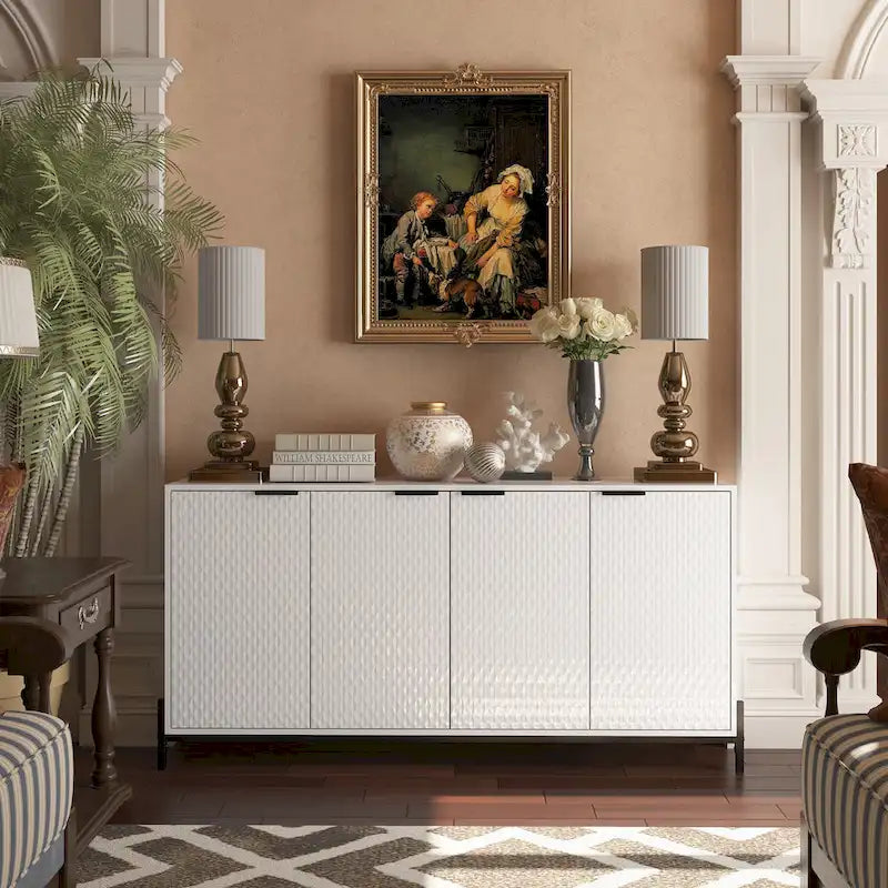 Buffets accent à 4 portes avec finition brillante
