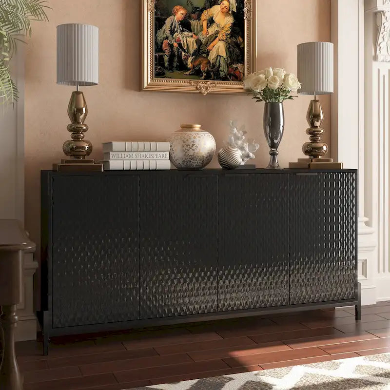 Buffets accent à 4 portes avec finition brillante