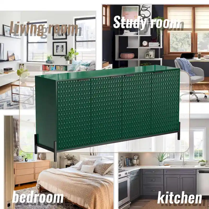 Buffets accent à 4 portes avec finition brillante