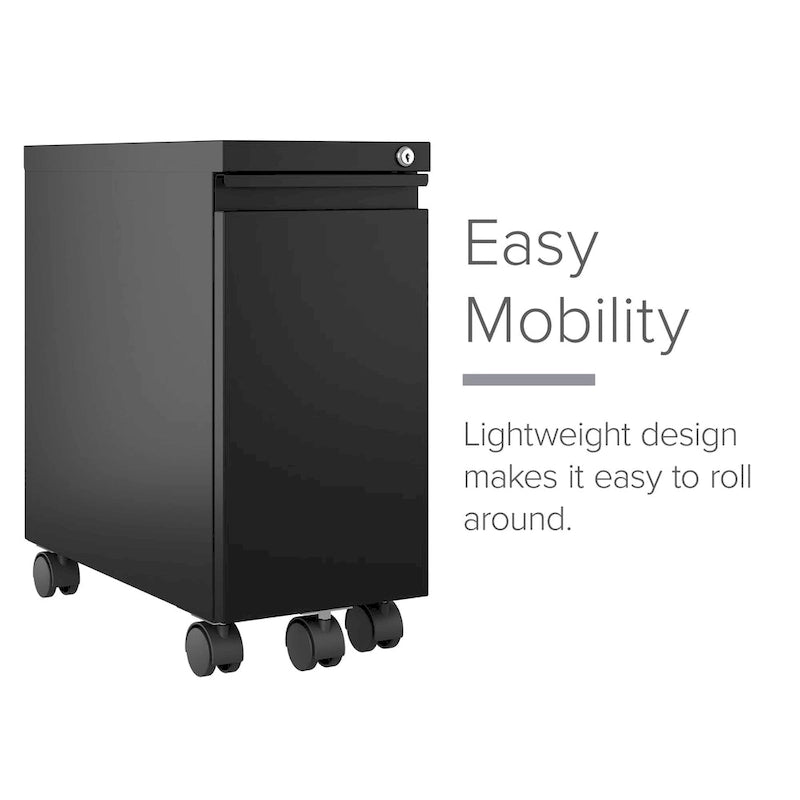 Hirsh 20-in Deep Mobile Zip Pedestal 2-Drawer Box/File, Silver