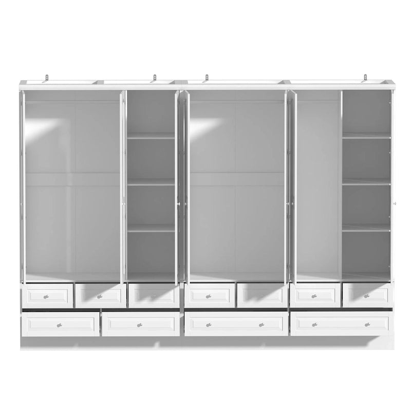 Armoires de rangement doubles avec miroirs