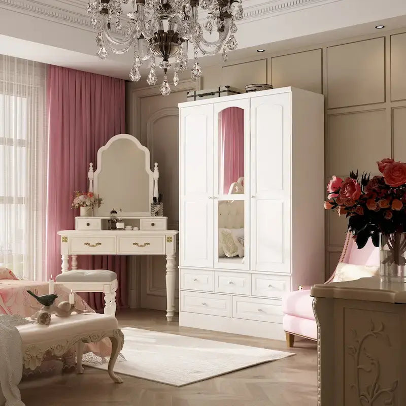 Armoires de rangement doubles avec miroirs