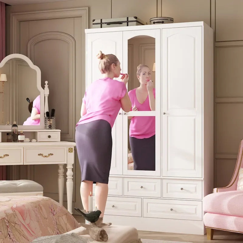 Armoires de rangement doubles avec miroirs