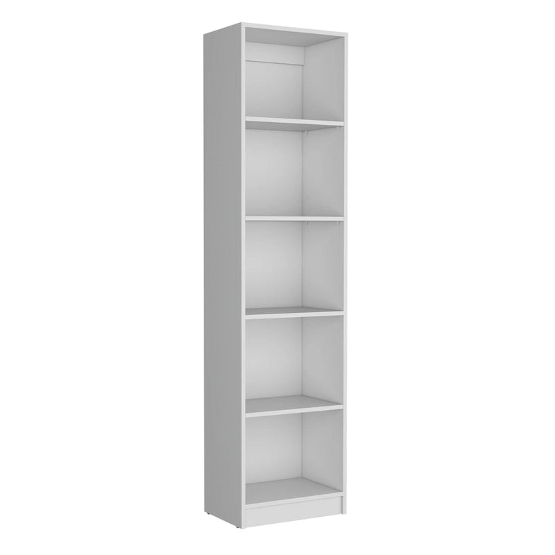 Kenyon 60 Wide 5-Shelf and Cabinet Bookcase Set of 3 Matt Grey - White