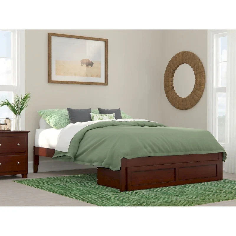 AFI Colorado Platform Bed with Foot Drawer and Charging Station