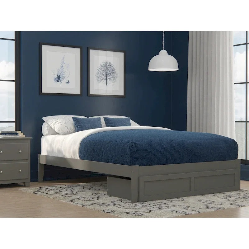 AFI Colorado Platform Bed with Foot Drawer and Charging Station
