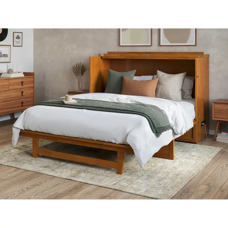 Northfield Queen Murphy Bed Chest with Mattress