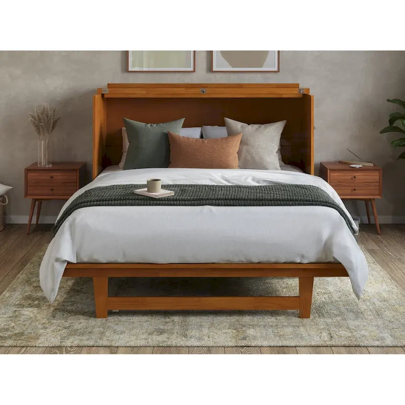 Northfield Queen Murphy Bed Chest with Mattress