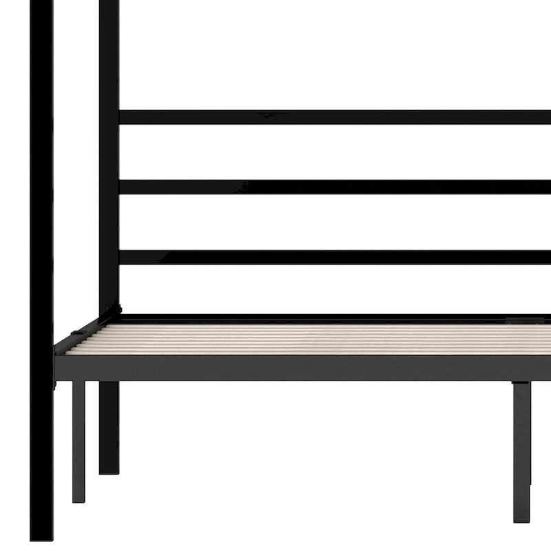 Metal Full Canopy Platform Bed Frame